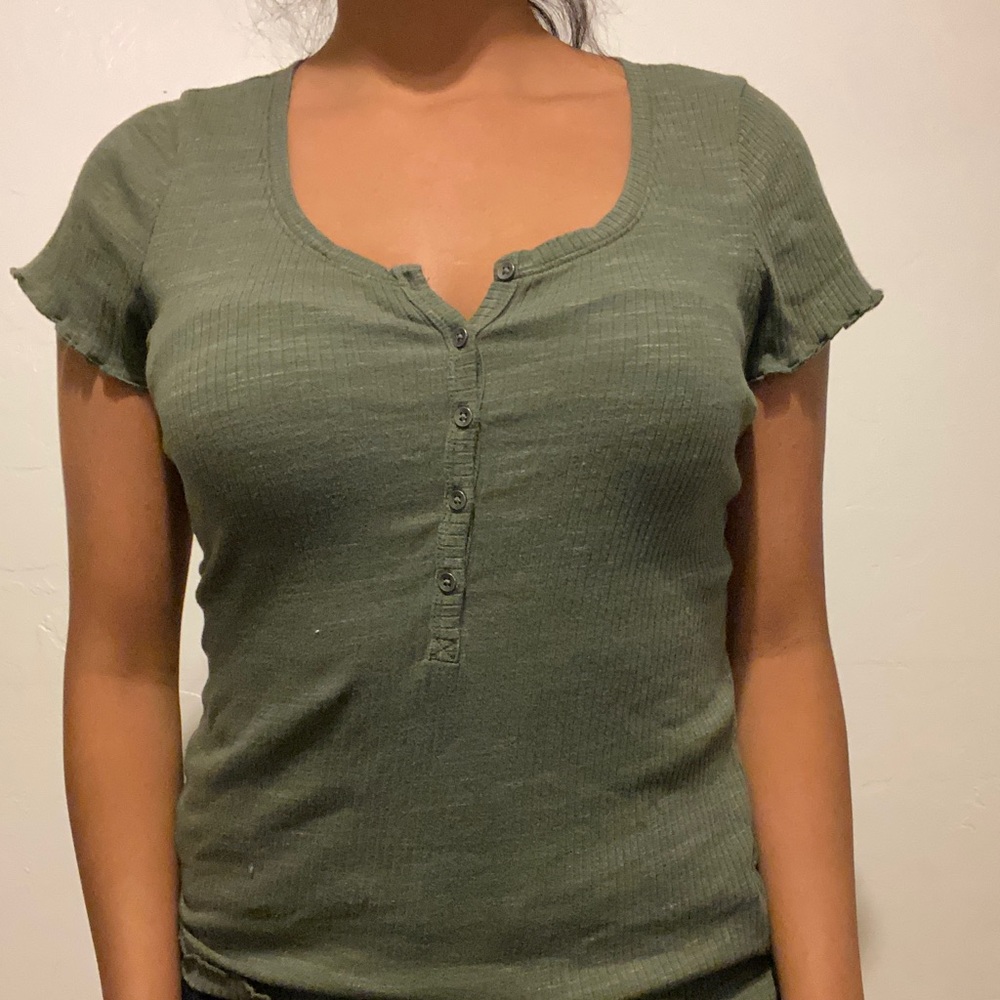 Green Hollister Blouse